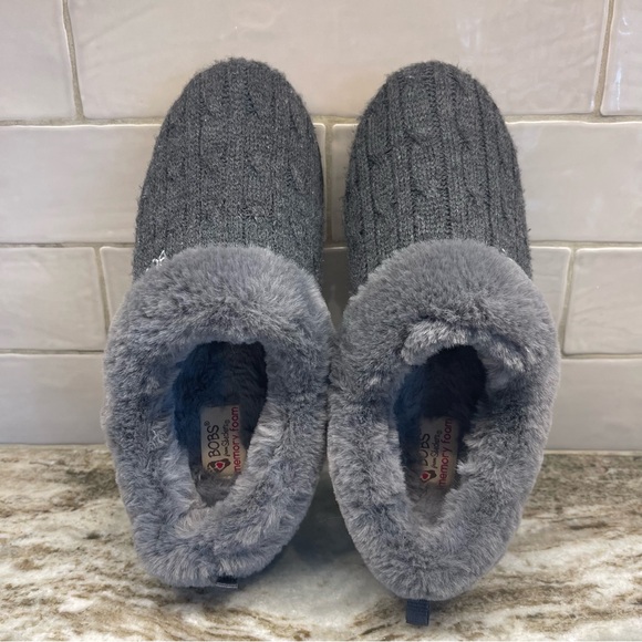 BOBS from Skechers Shoes - Women's Bob's from Skechers Memory Foam Faux Fur Lined Slipper Clog Size 8